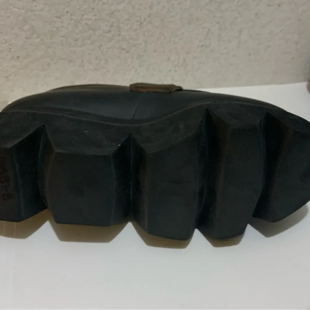 Sacai Black Platform Coin Loafers Size 40